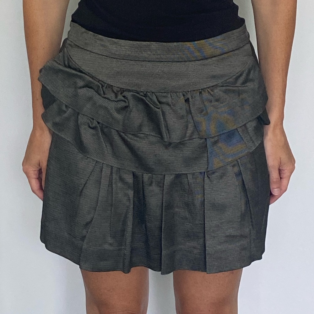 IRO Metallic Layered Ruffle Skirt - Picture 2 of 6